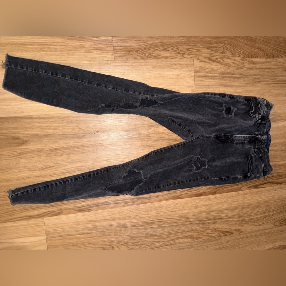 Aeropostale Black Distressed Skinny Jeans